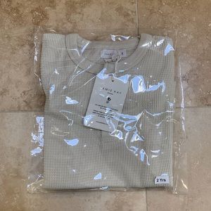 Jamie Kay Waffle Henley Oatmeal Size 2